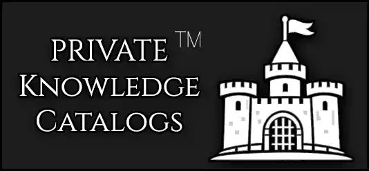 Official label for Private Knowledge Catalogs, denoting secure fortifications for business data and digital communications.